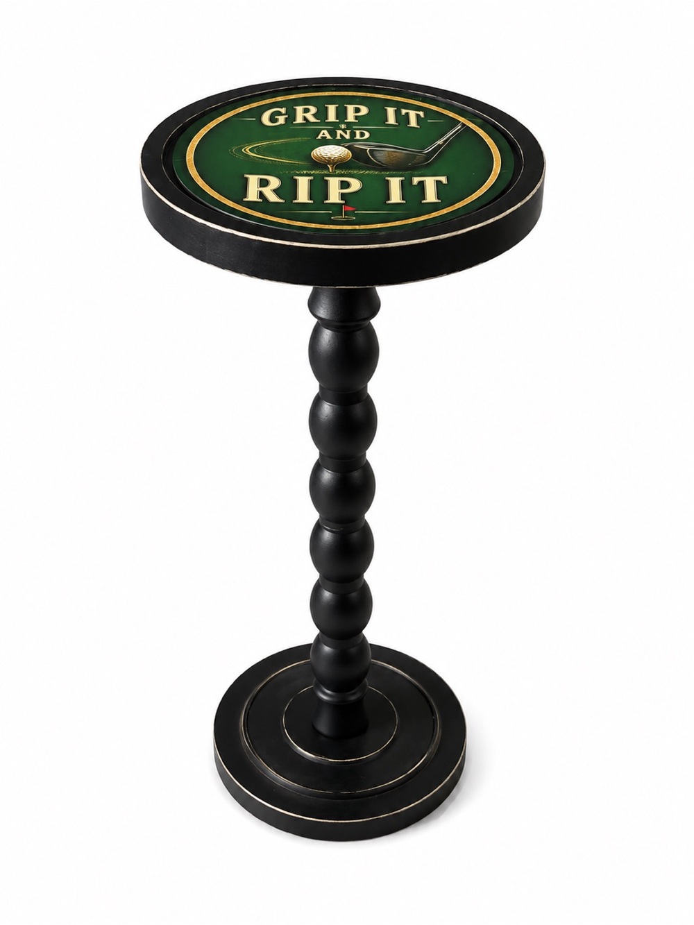 Grip It & Rip It Golf Drink Table, Modern Whiskey Stand, Martini Perch,